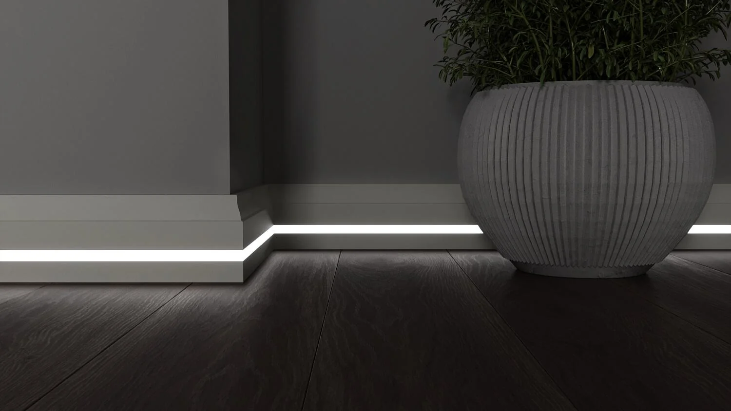 Плинтус с LED подсветкой Миссури