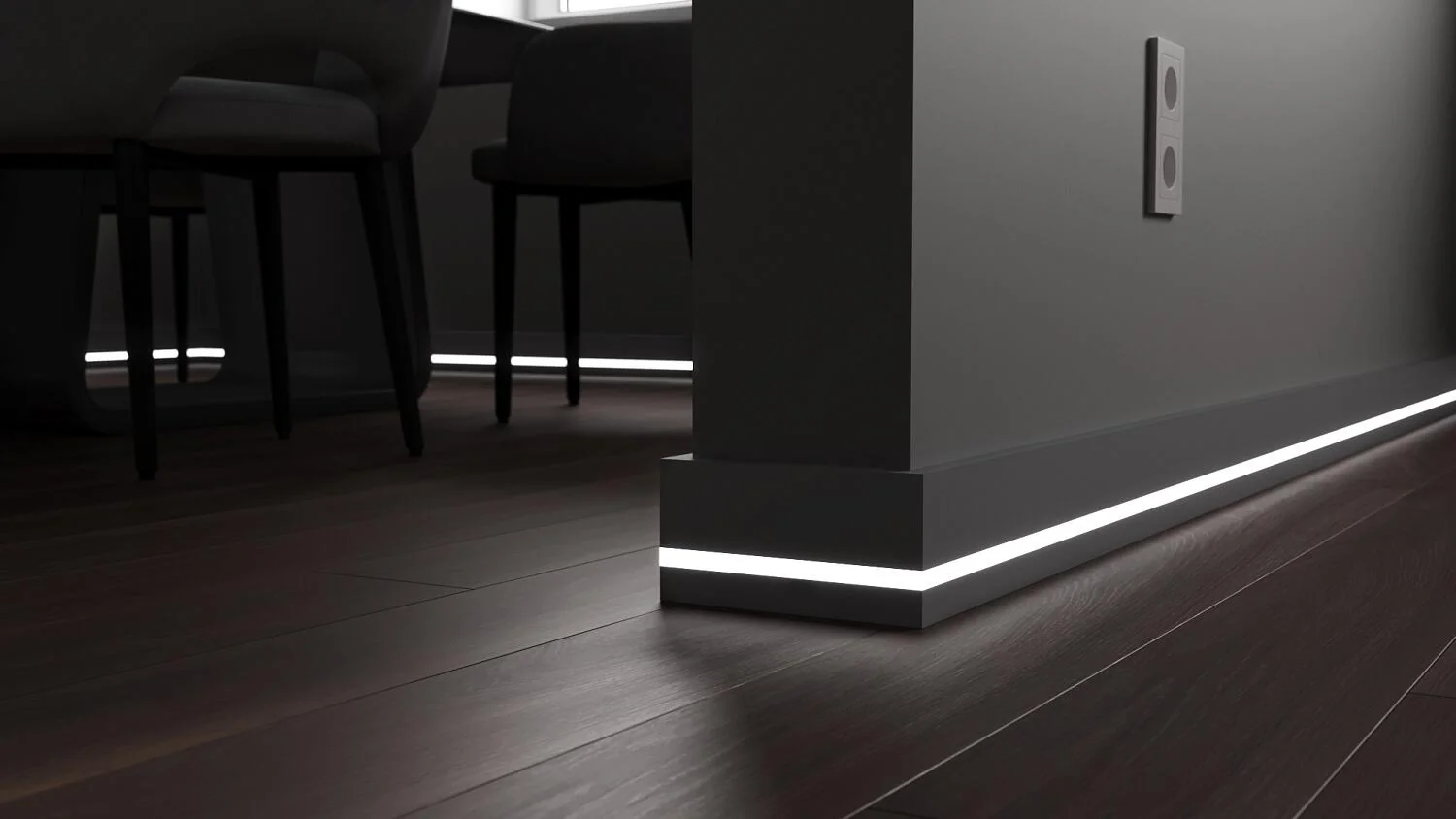 Плинтус с LED подсветкой Висконсин