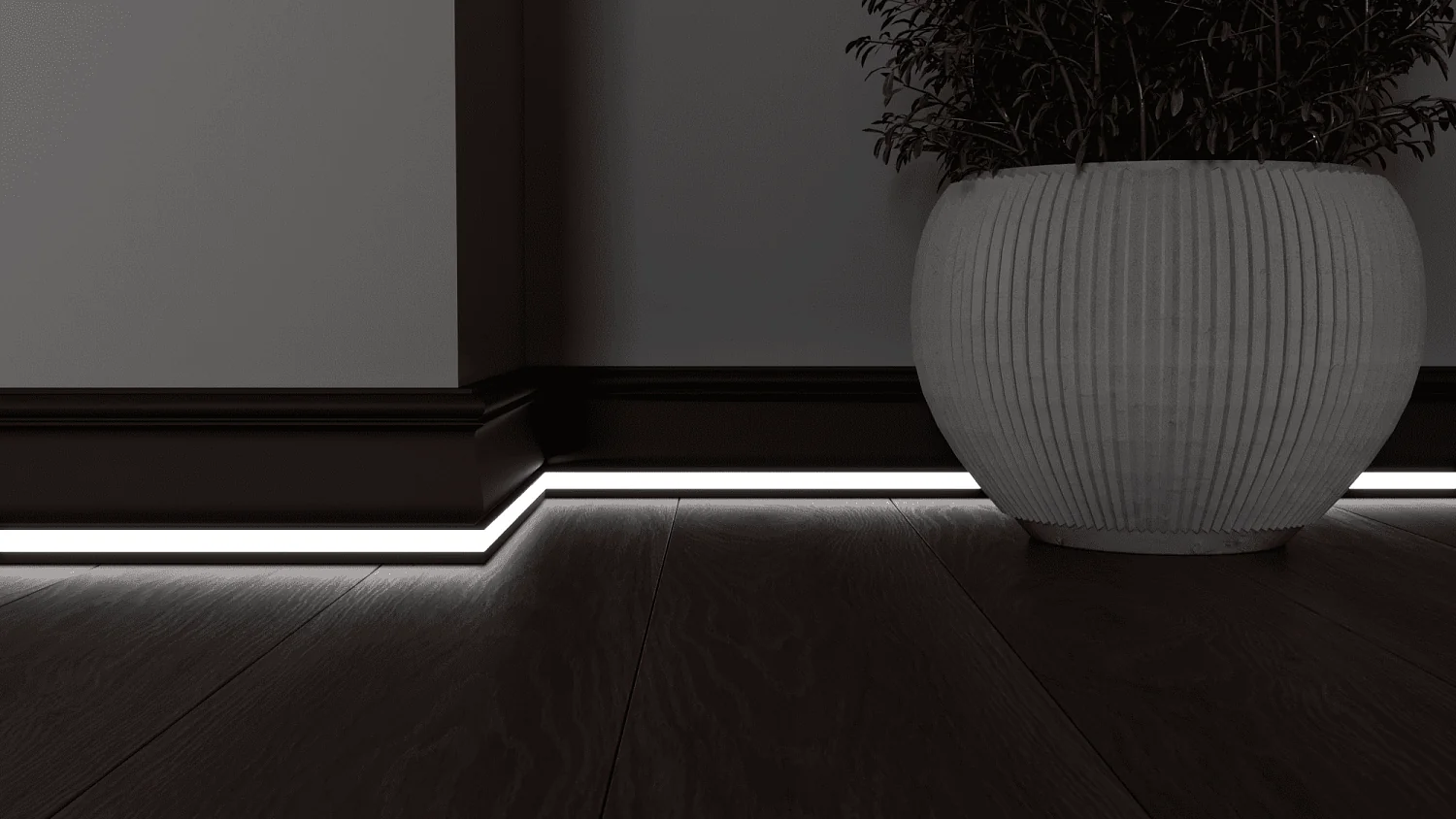 Плинтус с LED подсветкой Монтана