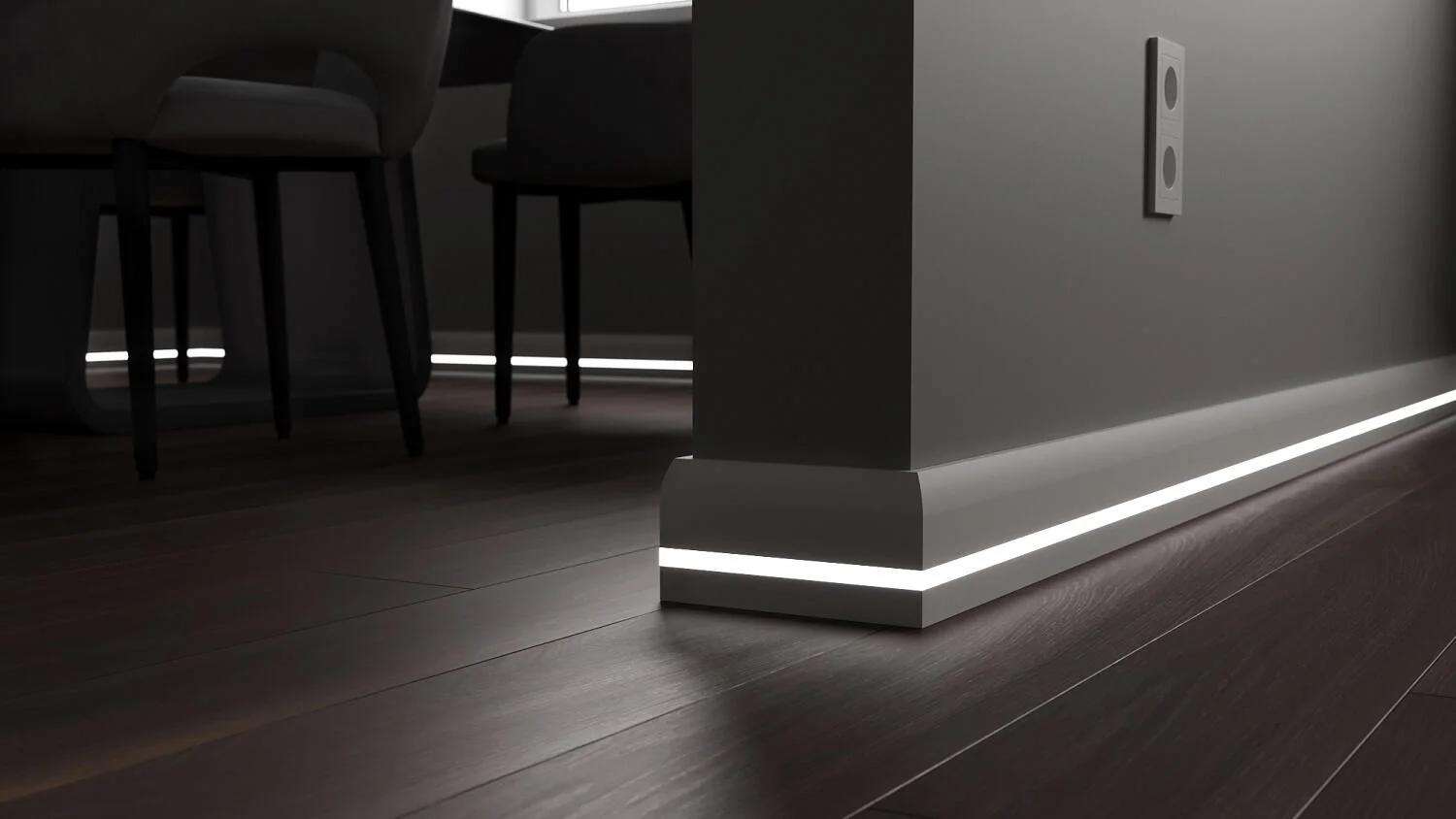 Плинтус с LED подсветкой Мериленд