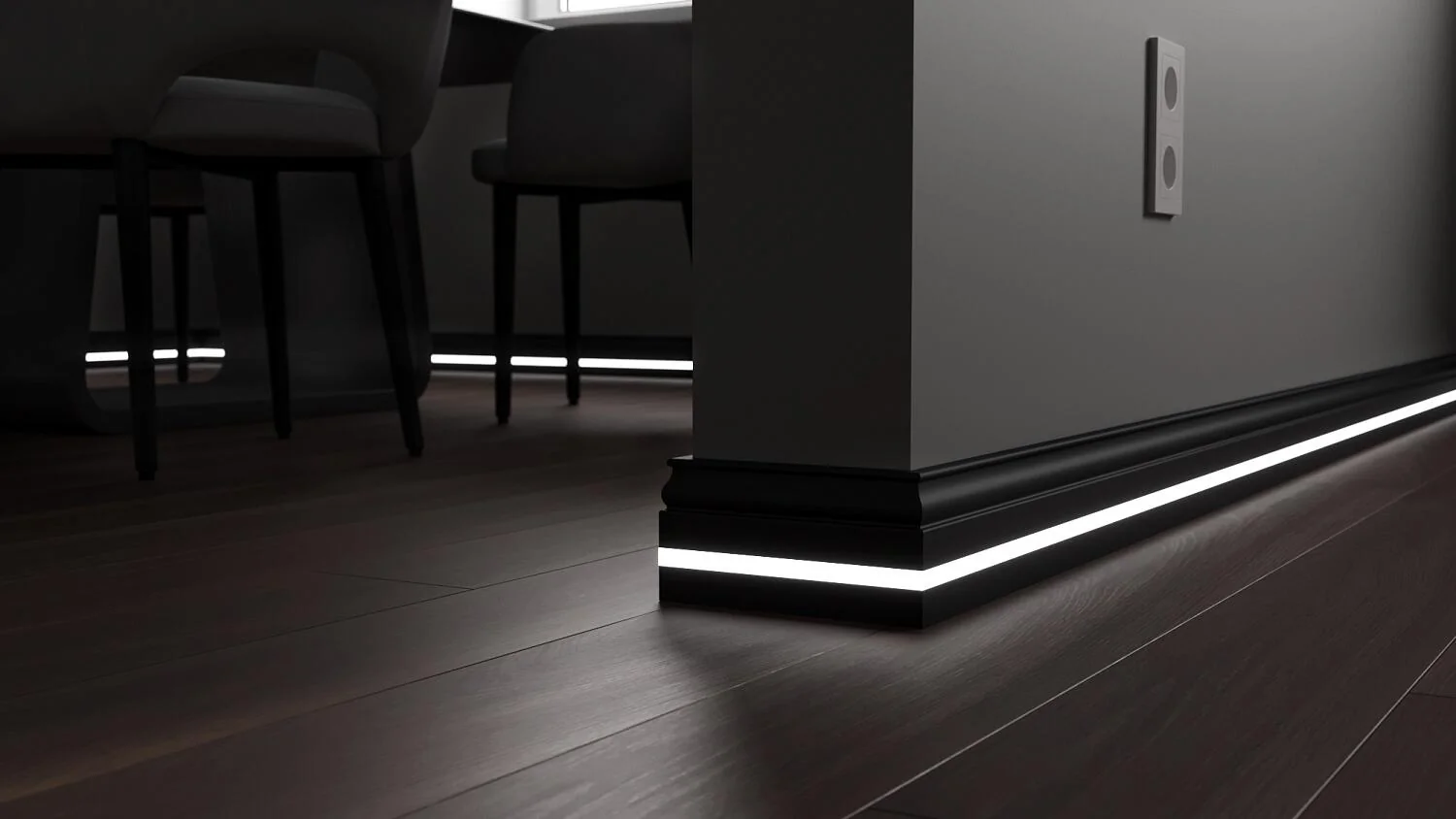 Плинтус с LED подсветкой Флорида