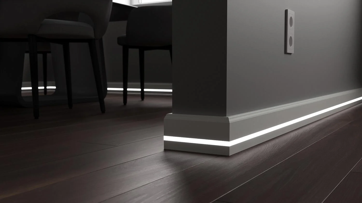 Плинтус с LED подсветкой Нью джерси