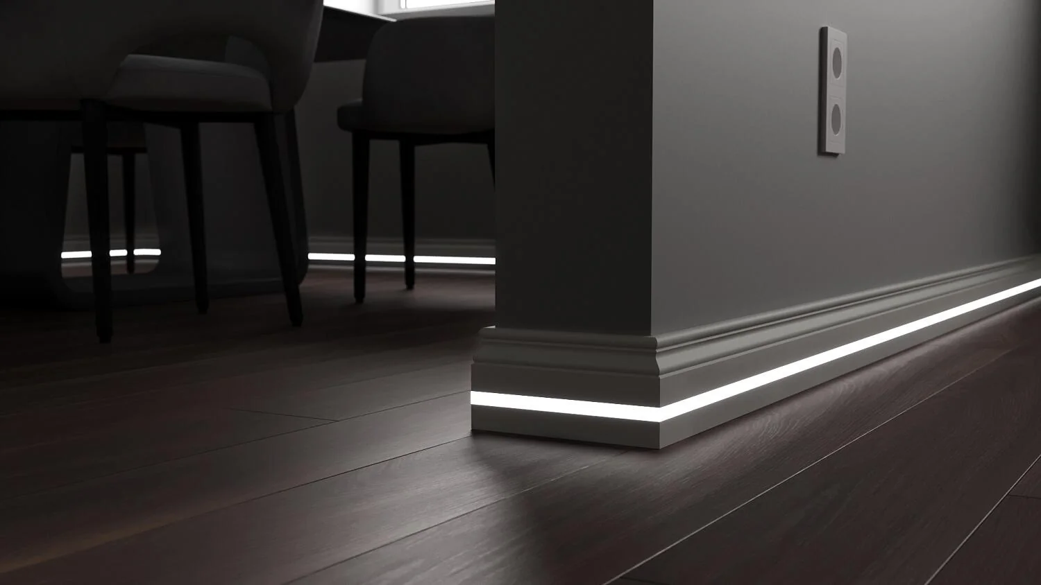 Плинтус с LED подсветкой Джорджия