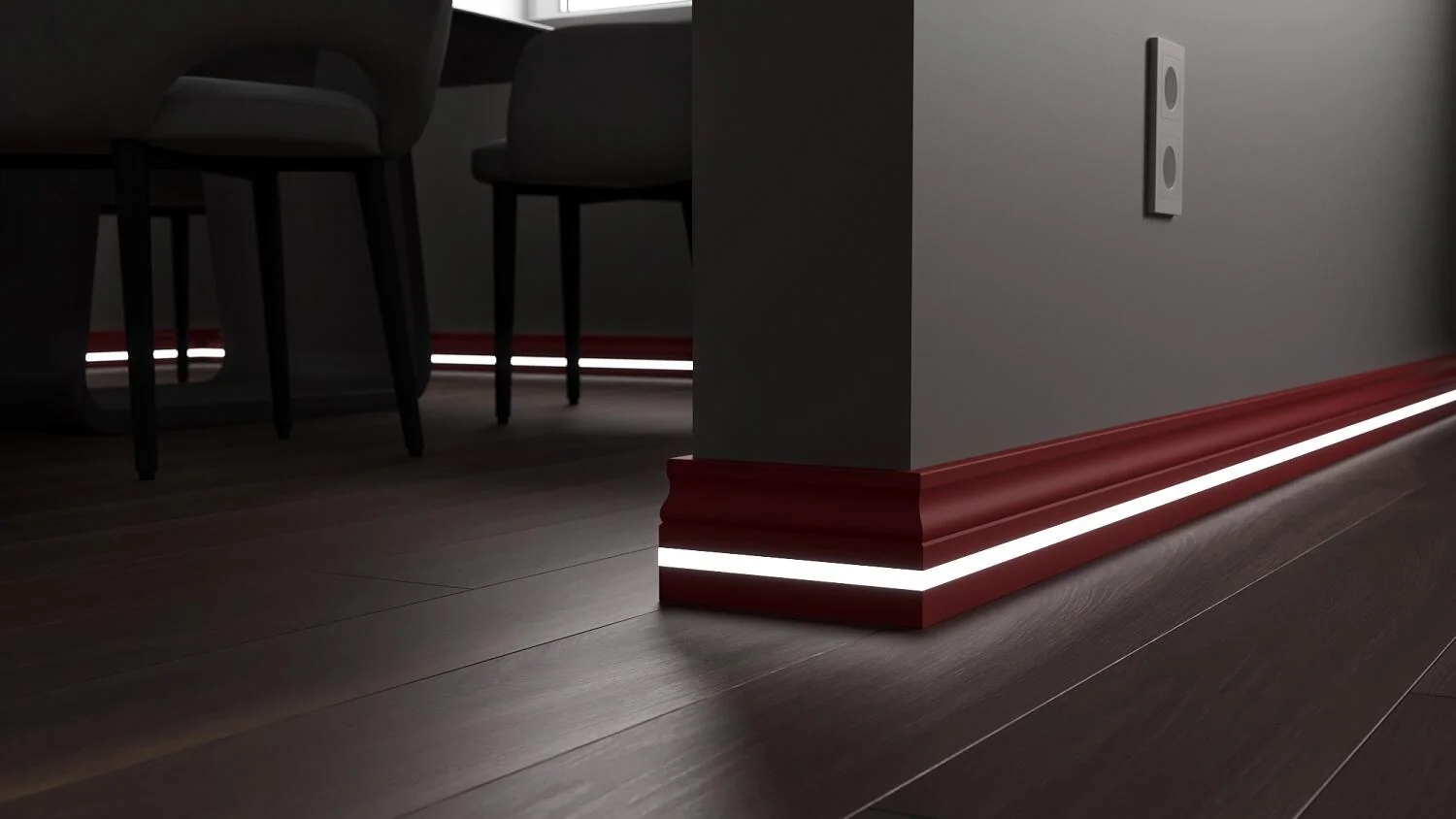 Плинтус с LED подсветкой Луизиана