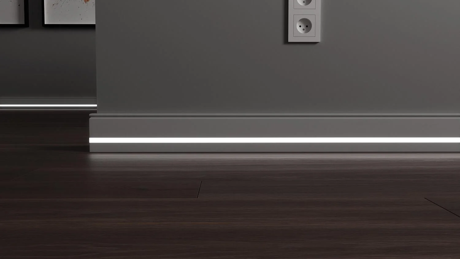 Плинтус с LED подсветкой Вермонт