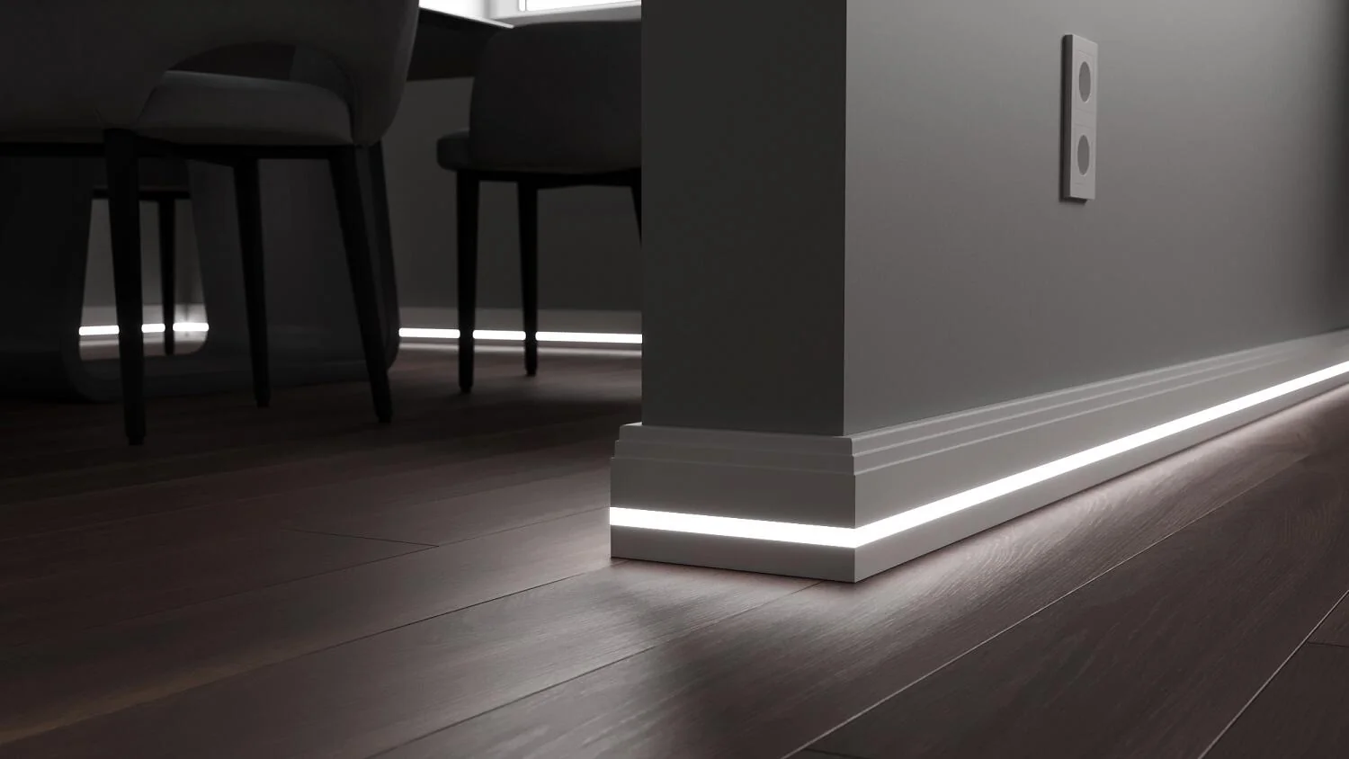 Плинтус с LED подсветкой Аризона