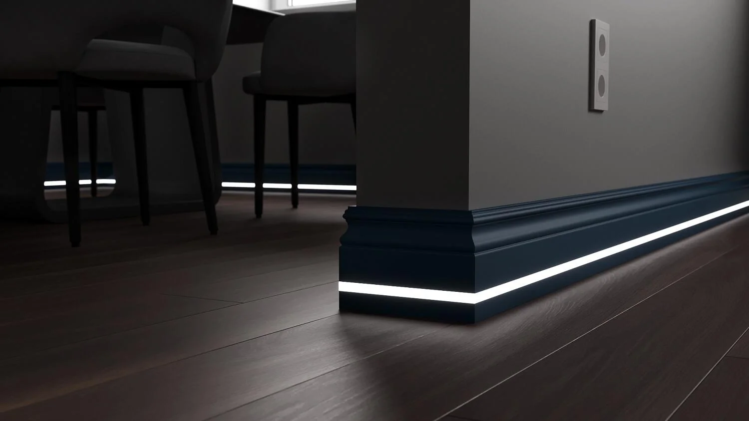 Плинтус с LED подсветкой Айдахо