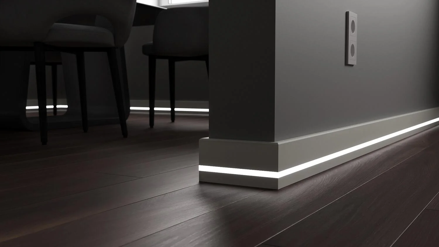 Плинтус с LED подсветкой Орегон