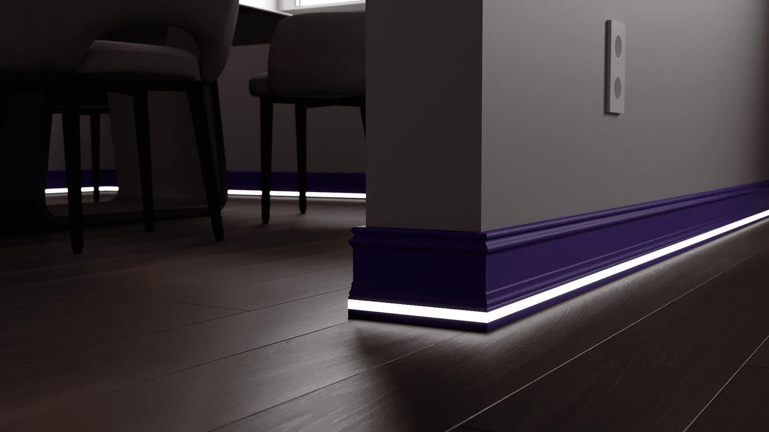 Плинтус с LED подсветкой Колорадо