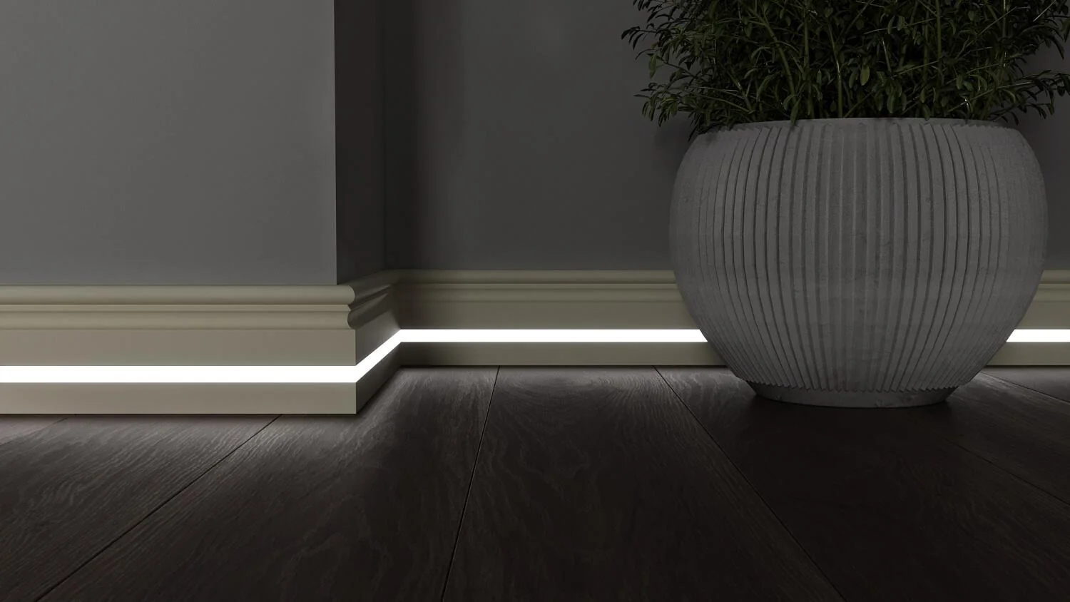 Плинтус с LED подсветкой Каролина