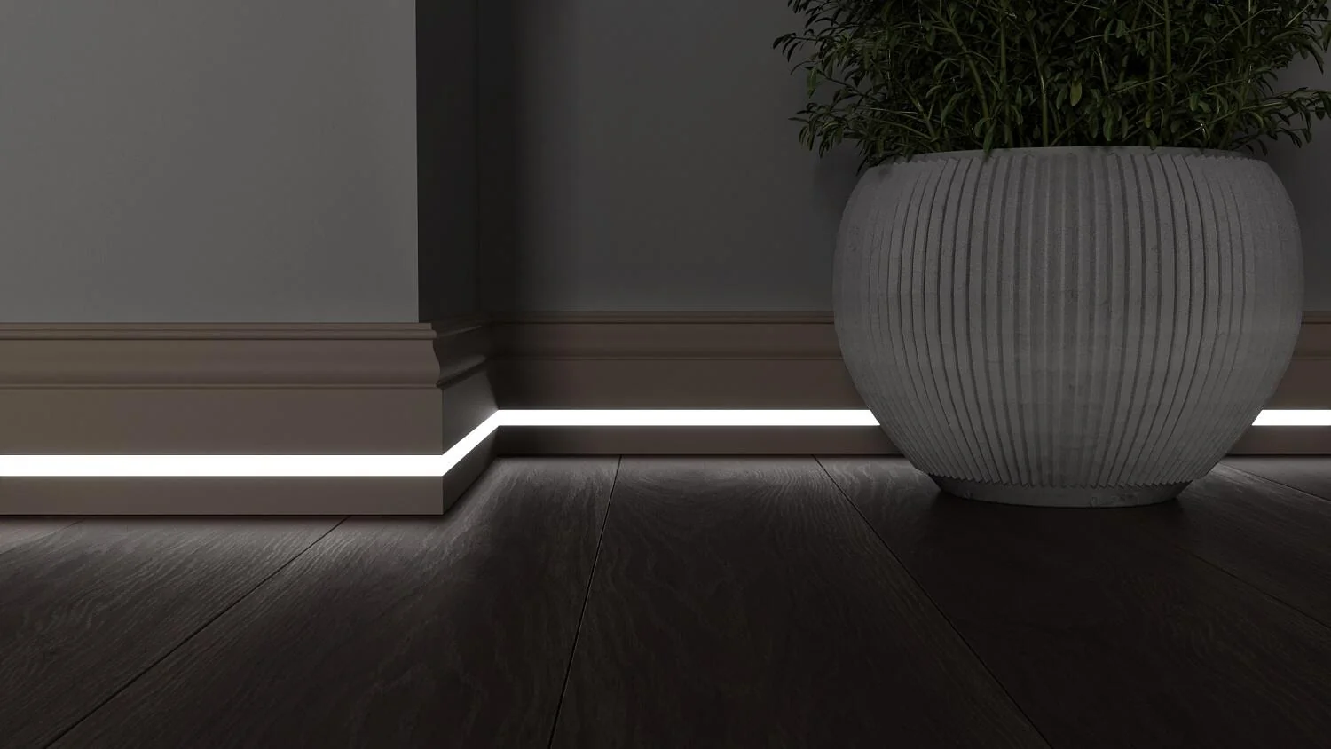 Плинтус с LED подсветкой Кентукки