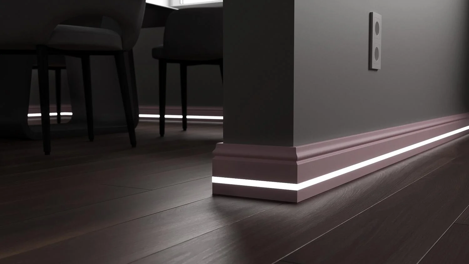Плинтус с LED подсветкой Теннесси