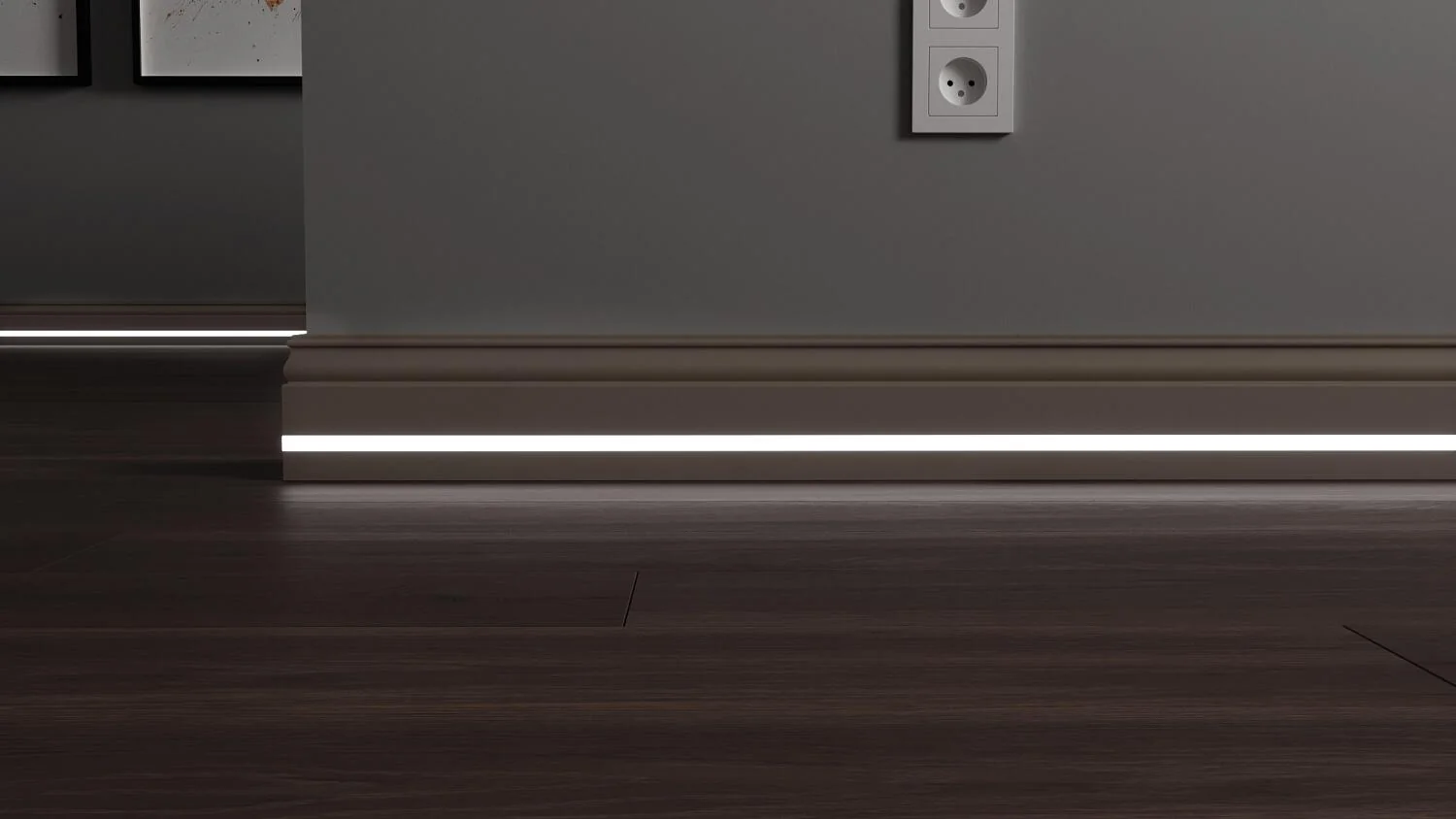 Плинтус с LED подсветкой Кентукки