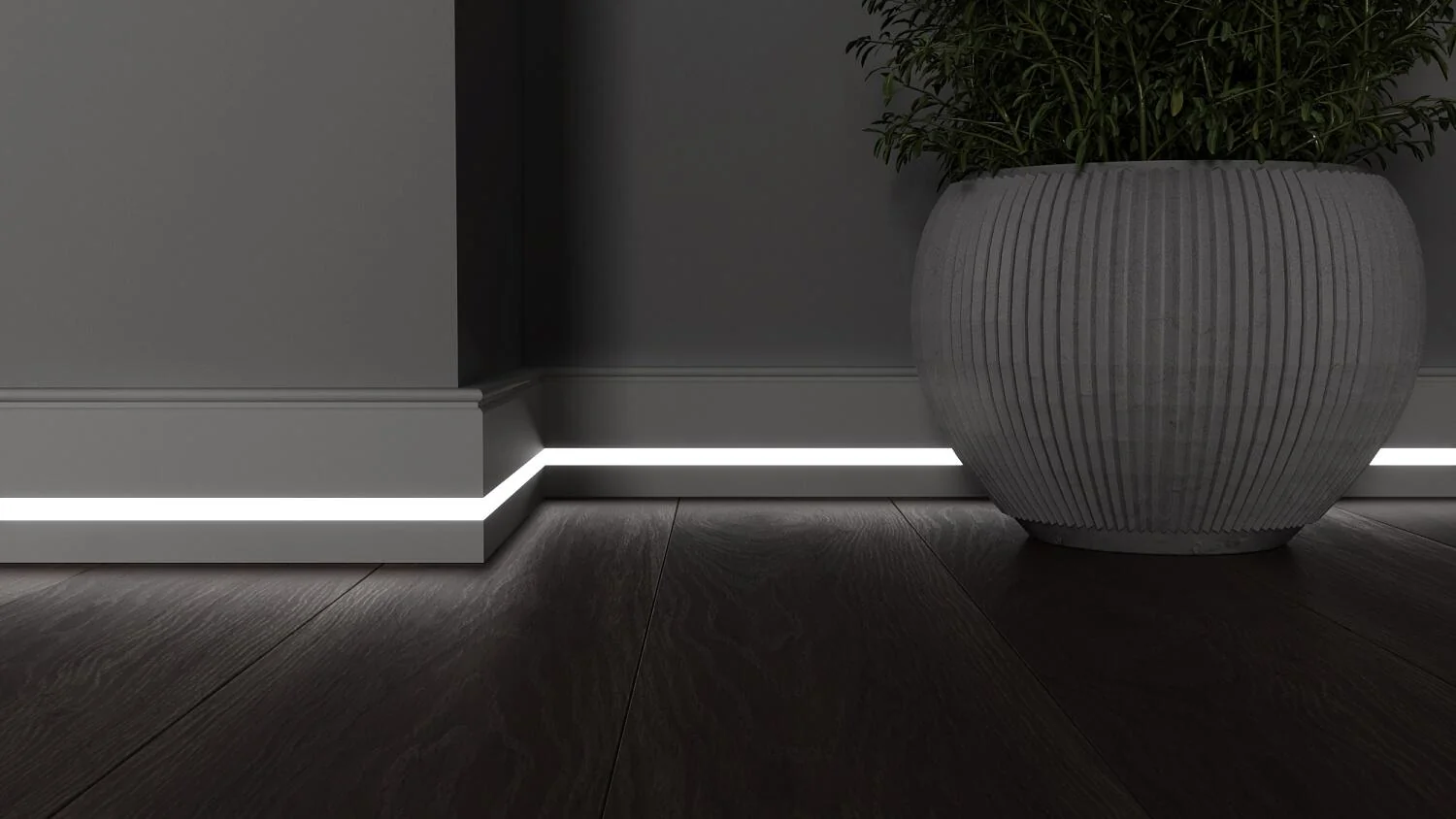 Плинтус с LED подсветкой Вермонт