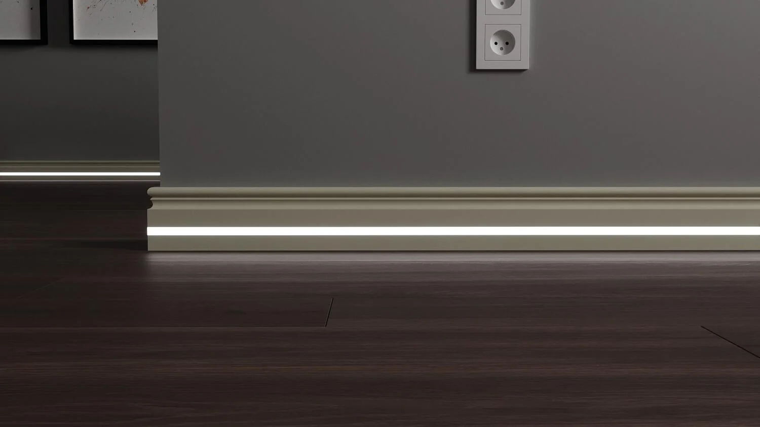 Плинтус с LED подсветкой Каролина
