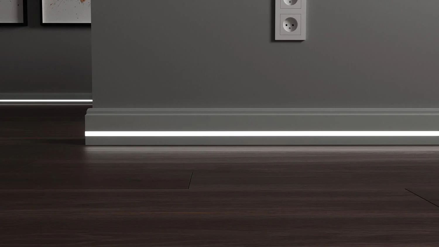 Плинтус с LED подсветкой Вирджиния