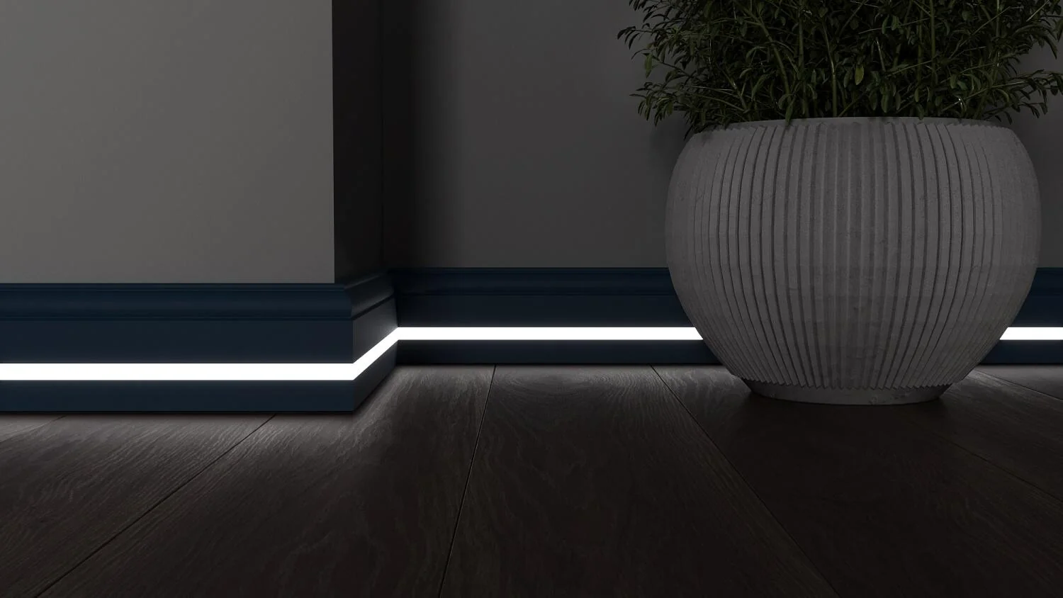 Плинтус с LED подсветкой Вашингтон