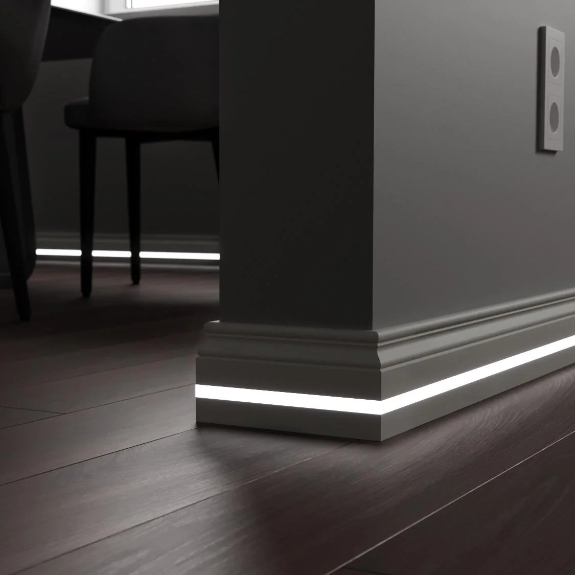 Плинтус с LED подсветкой Джорджия