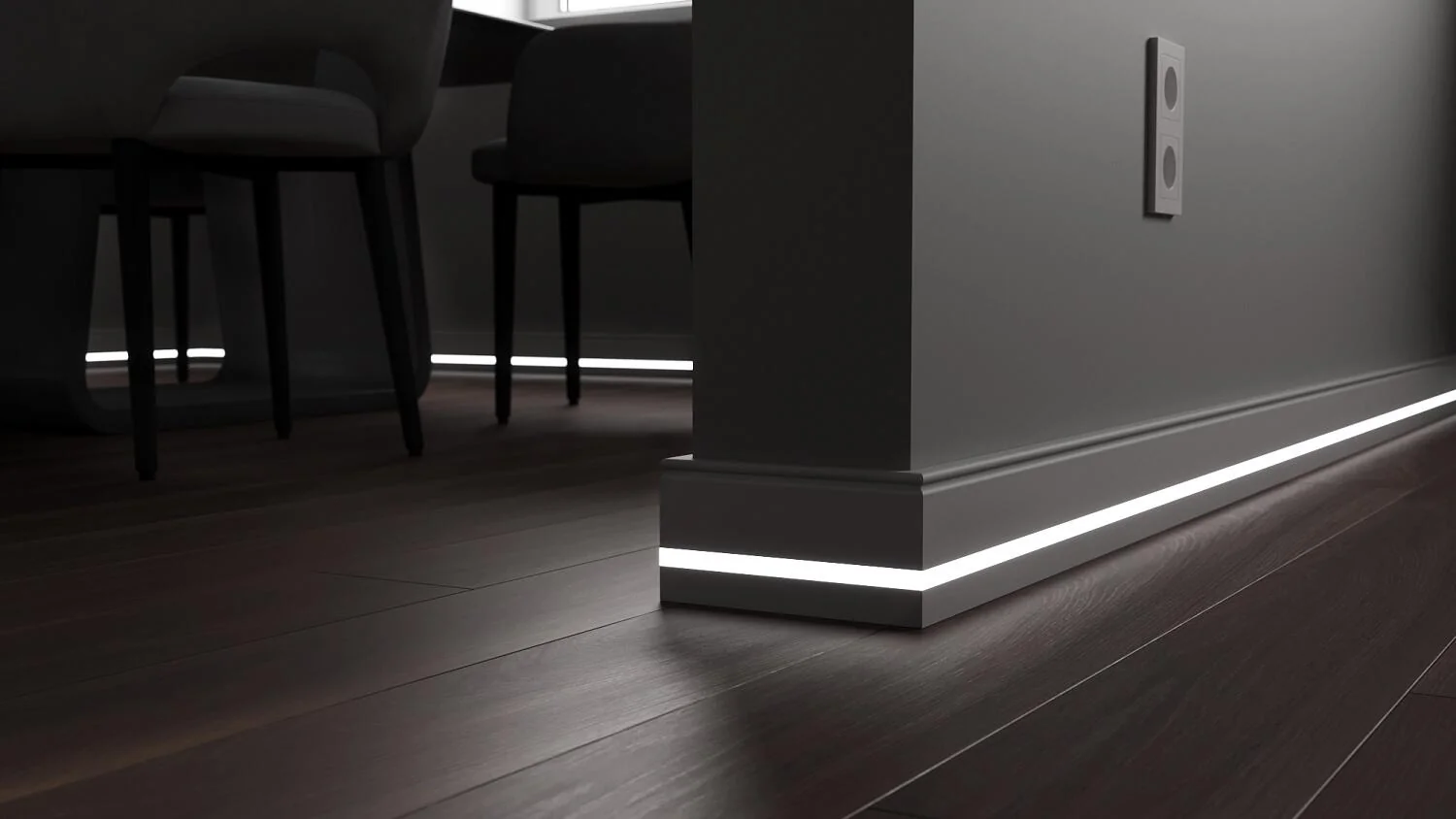 Плинтус с LED подсветкой Вермонт