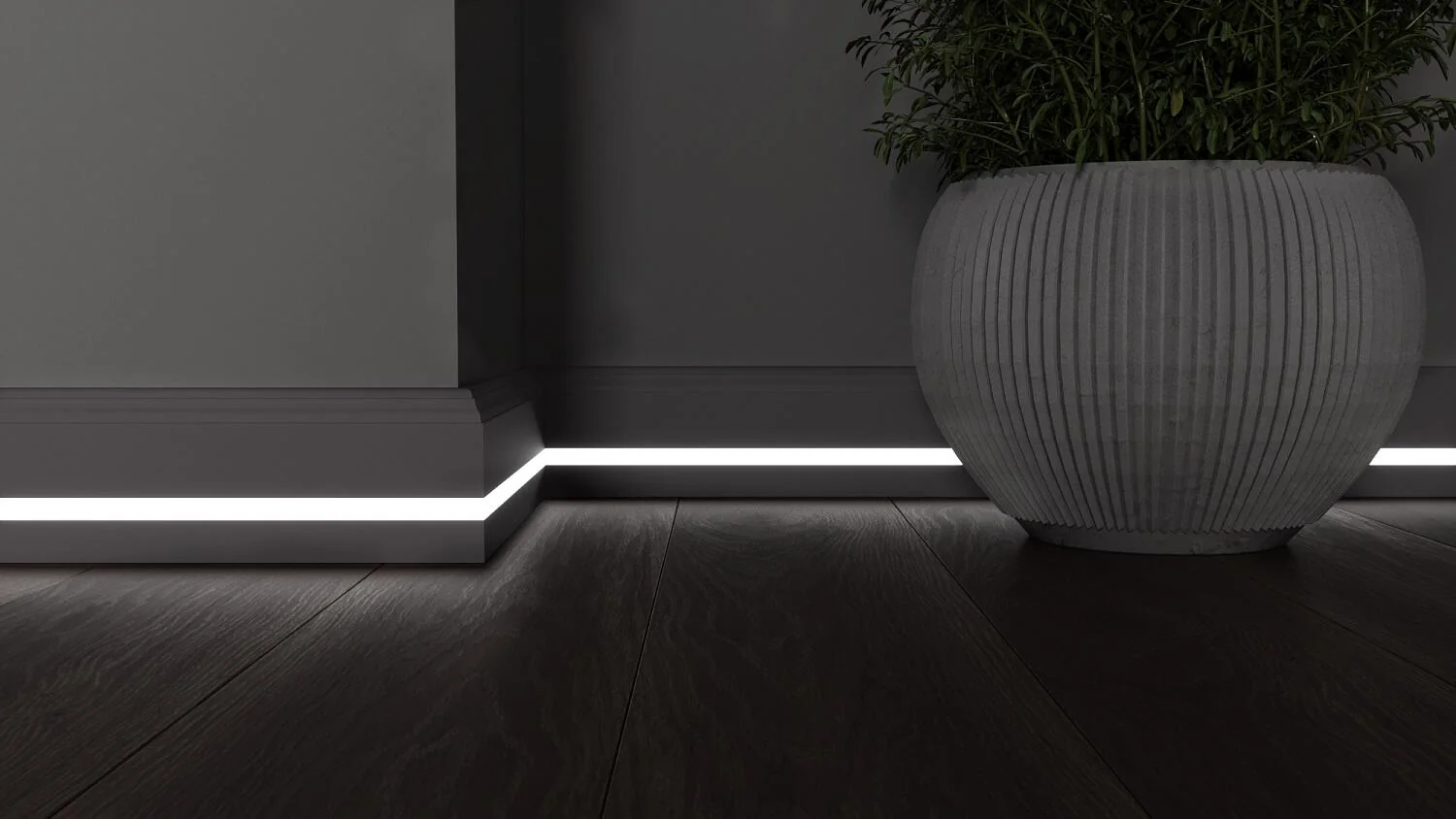 Плинтус с LED подсветкой Индиана