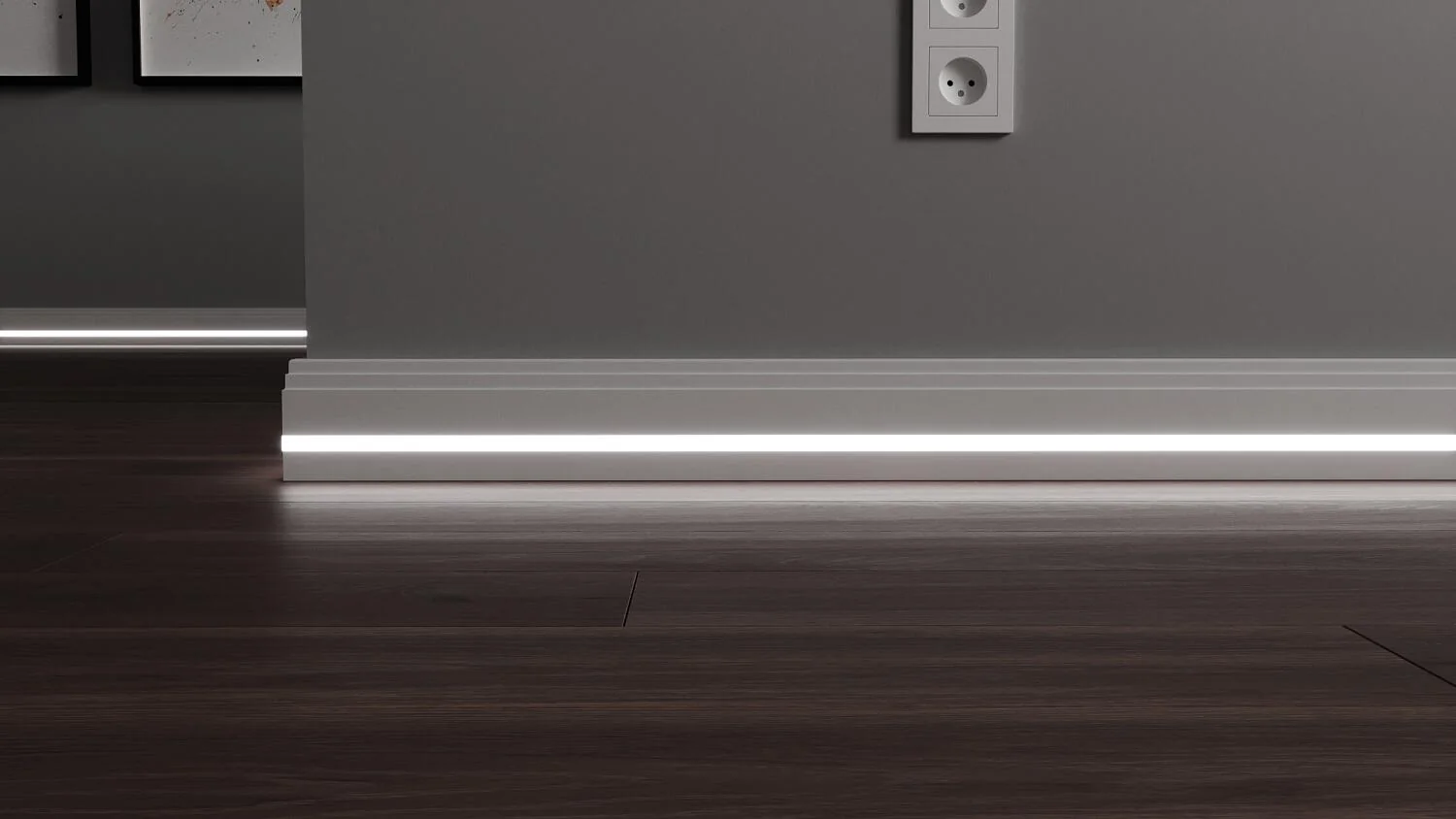 Плинтус с LED подсветкой Аризона
