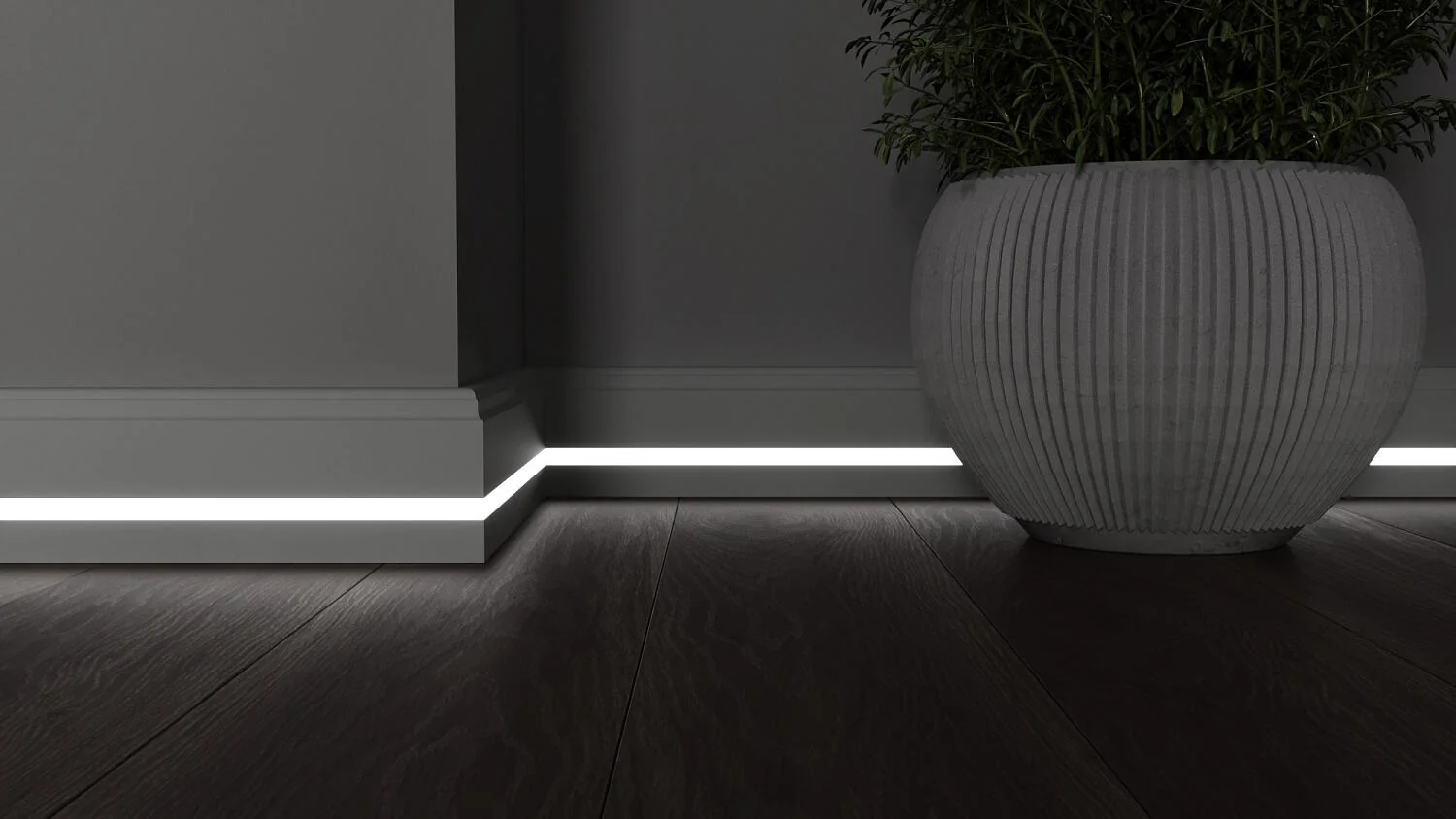Плинтус с LED подсветкой Вирджиния