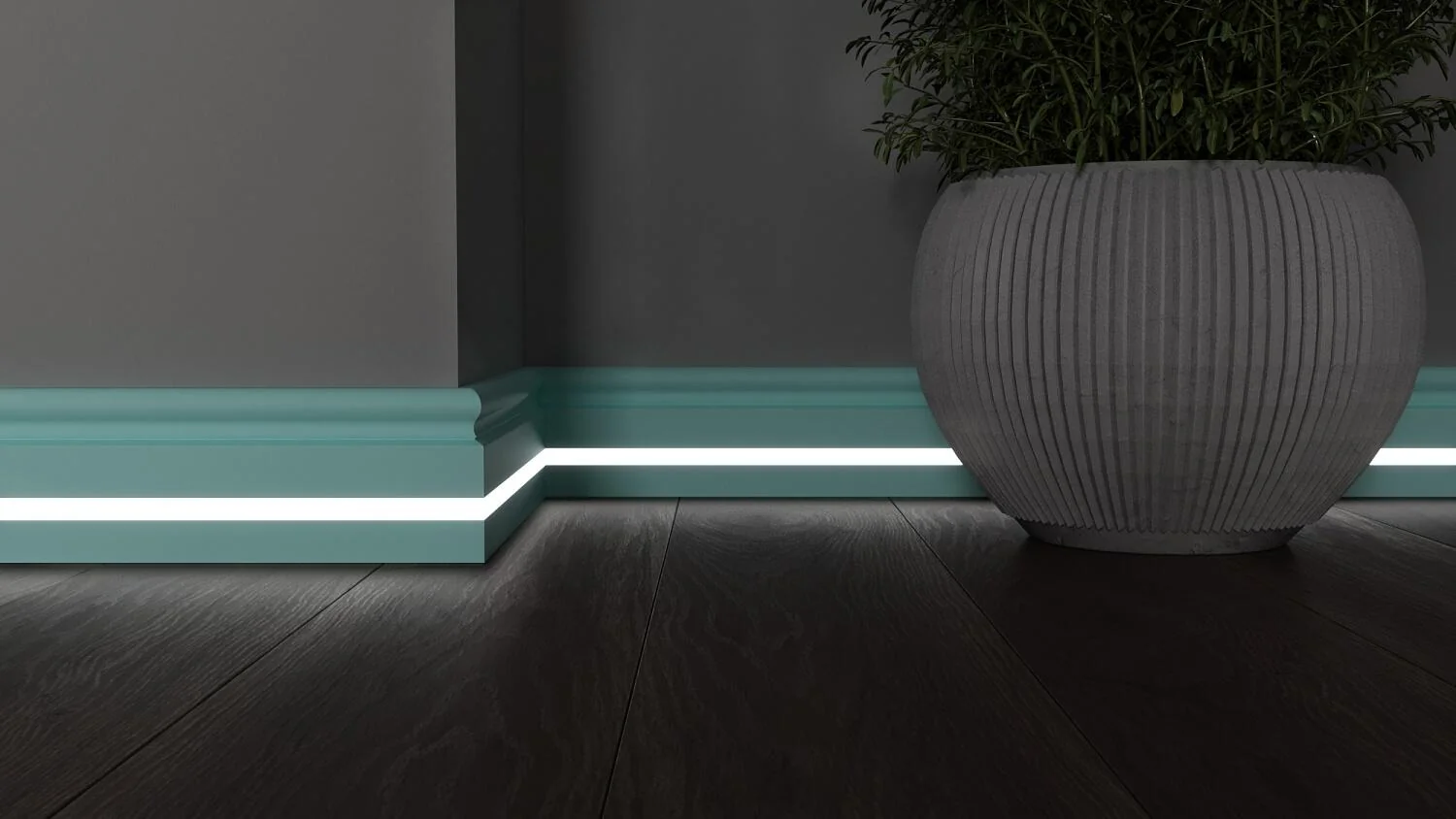 Плинтус с LED подсветкой Калифорния